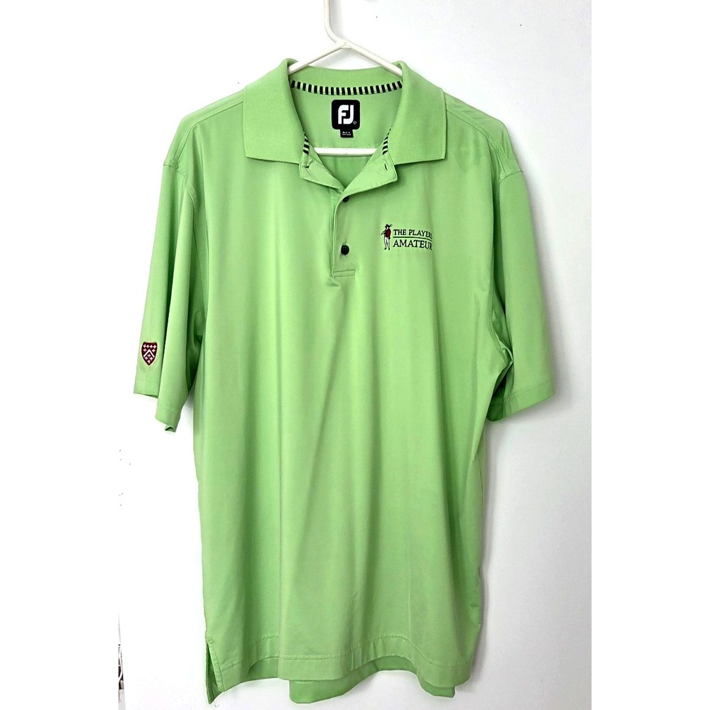 FootJoy ProDry Polo Shirt The Players Amateur Golf Lime Green Men XL
